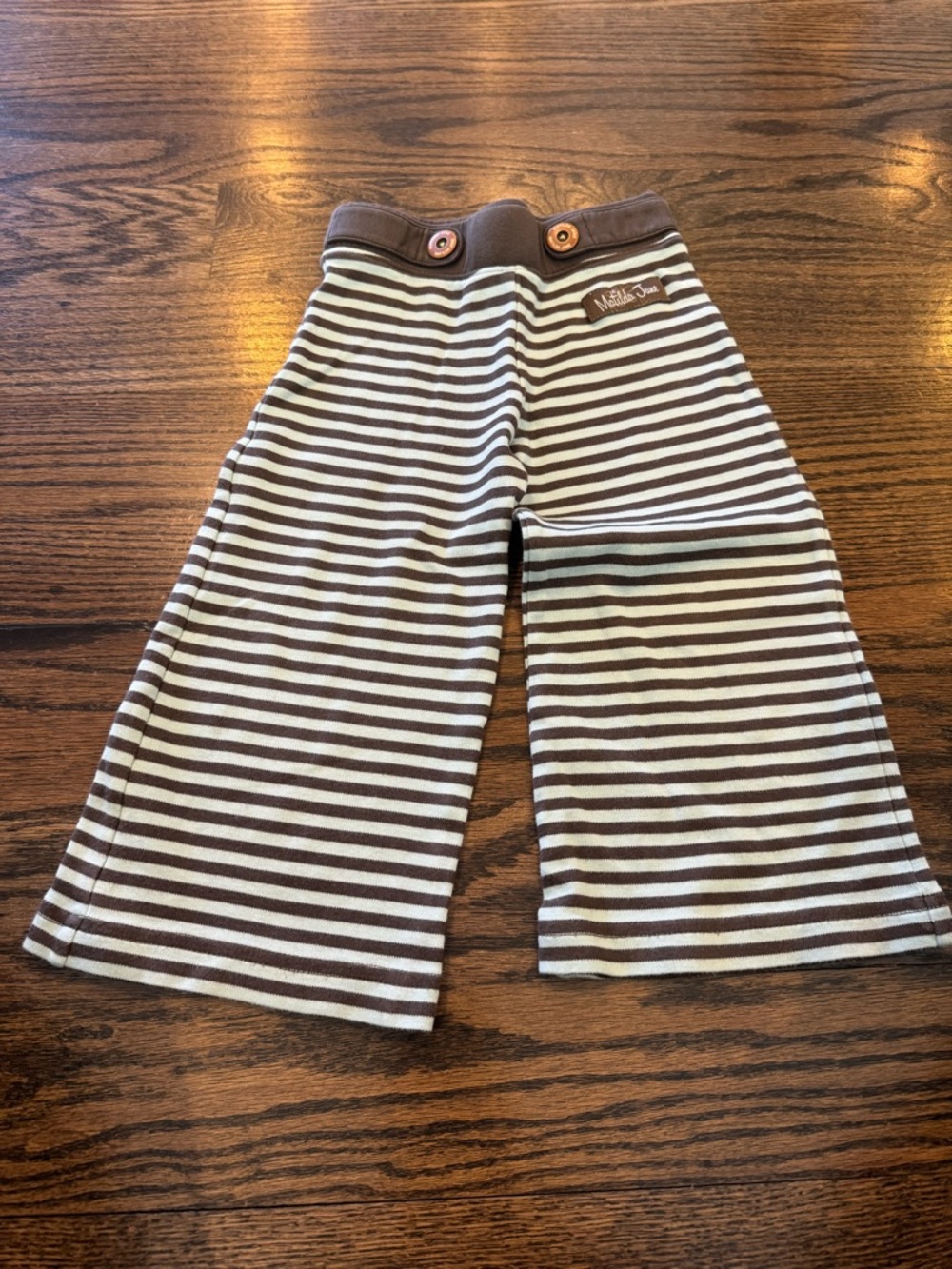 Matilda Jane Brown and Cream Striped Wide-Leg Kids Pants